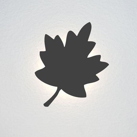 Ahornblatt, ähnlich dem in der kanadischen Nationalflagge.