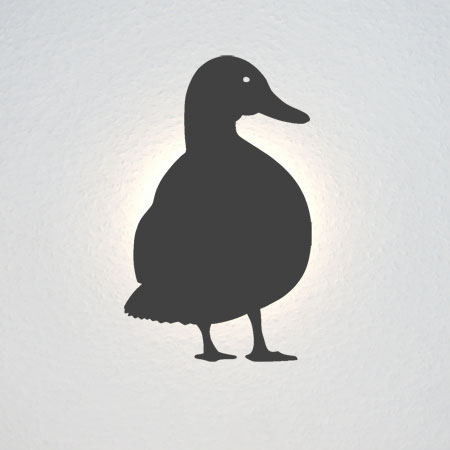 Kleine Gans guckt süß nach rechts.
